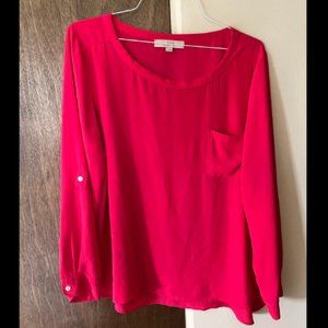 LOFT Hot Pink Blouse